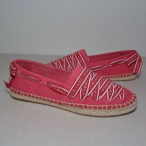 Tory Burch Size 7.5 M / LOGO GROSGRAIN ESPADRILLE / Red Flats New Women's Shoes